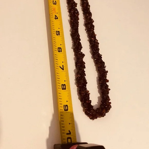 Sterling Silver Garnet Necklace - Picture 3 of 3